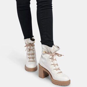 Celida Boots Off-White Nylon